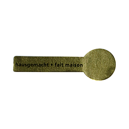 Erstöffnungskleber m Druck 45x15mm, gold